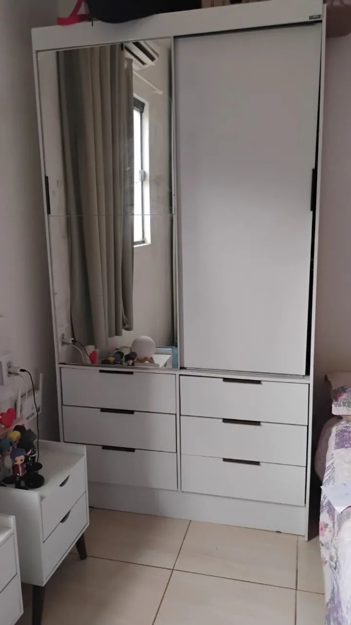 Guarda Roupas Solteiro com Espelho  - Foto 2