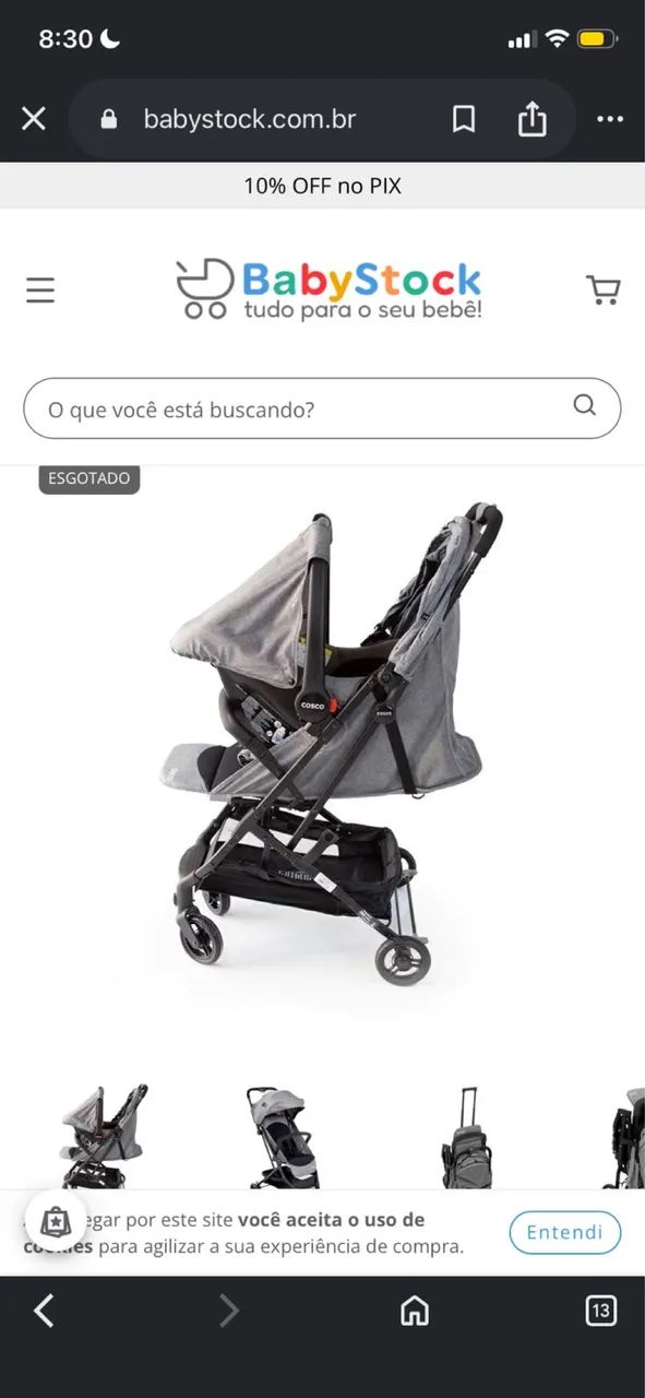 Carrinho de bebê com bebê conforto 