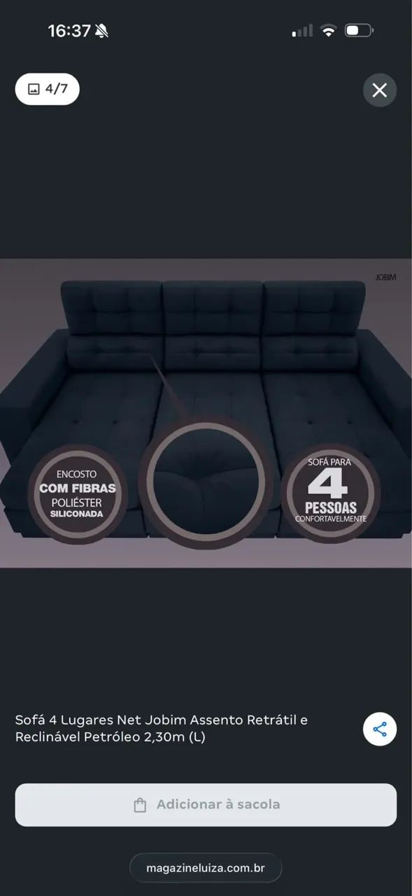 Sofa retratil 4 lugares  - Foto 2