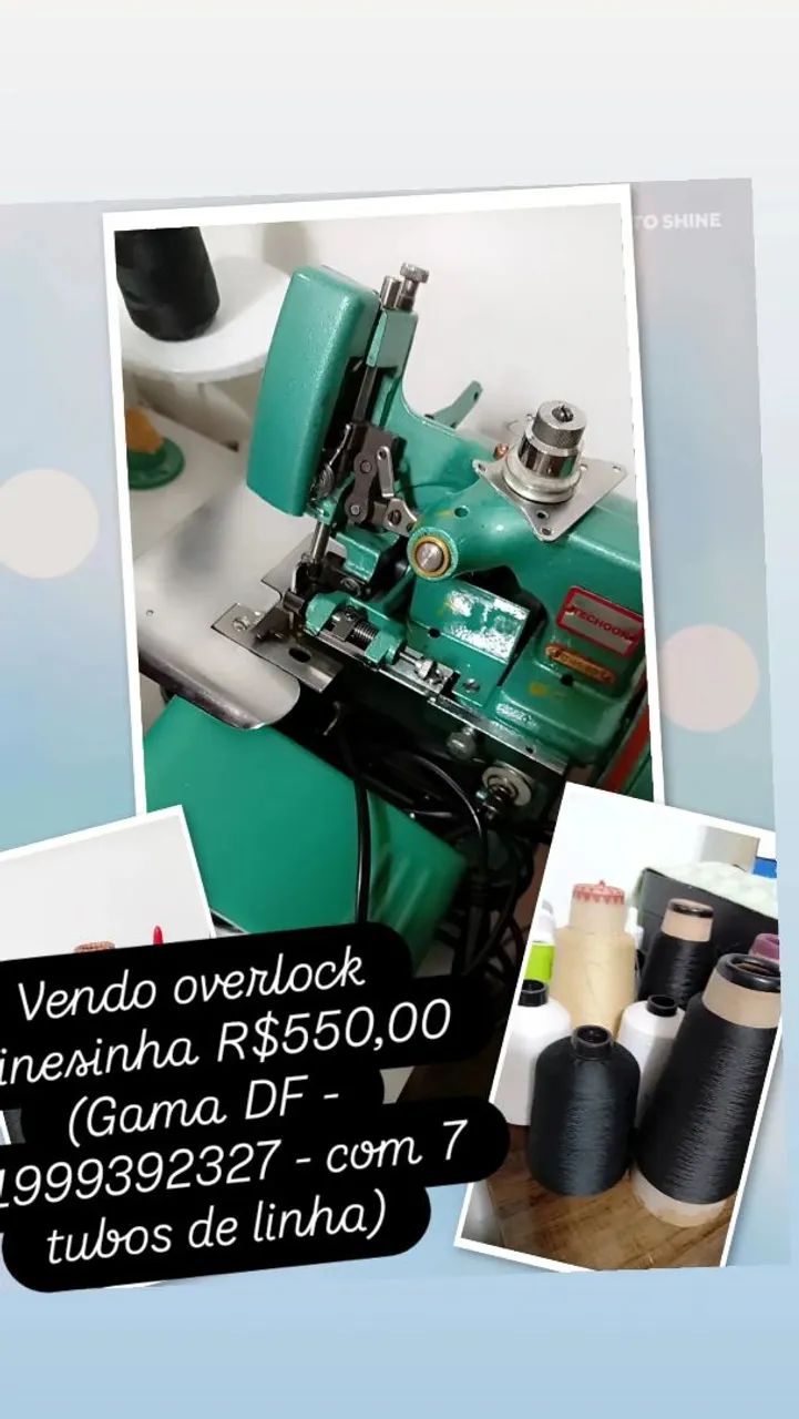 Vendo máquina chinesinha overlock usada. - Foto 4