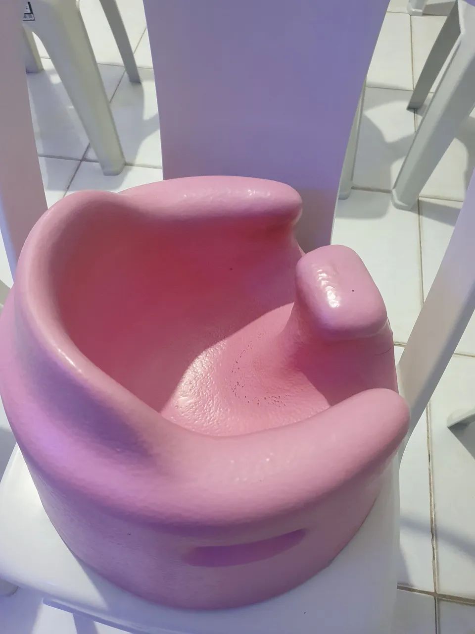 Bumbo assento de chão para bebês rosa  - Foto 2