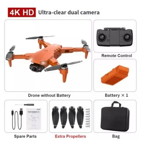 Drone L900 Pro 4K com GPS e Duas Câmeras - Laranja - Novo - Foto 2