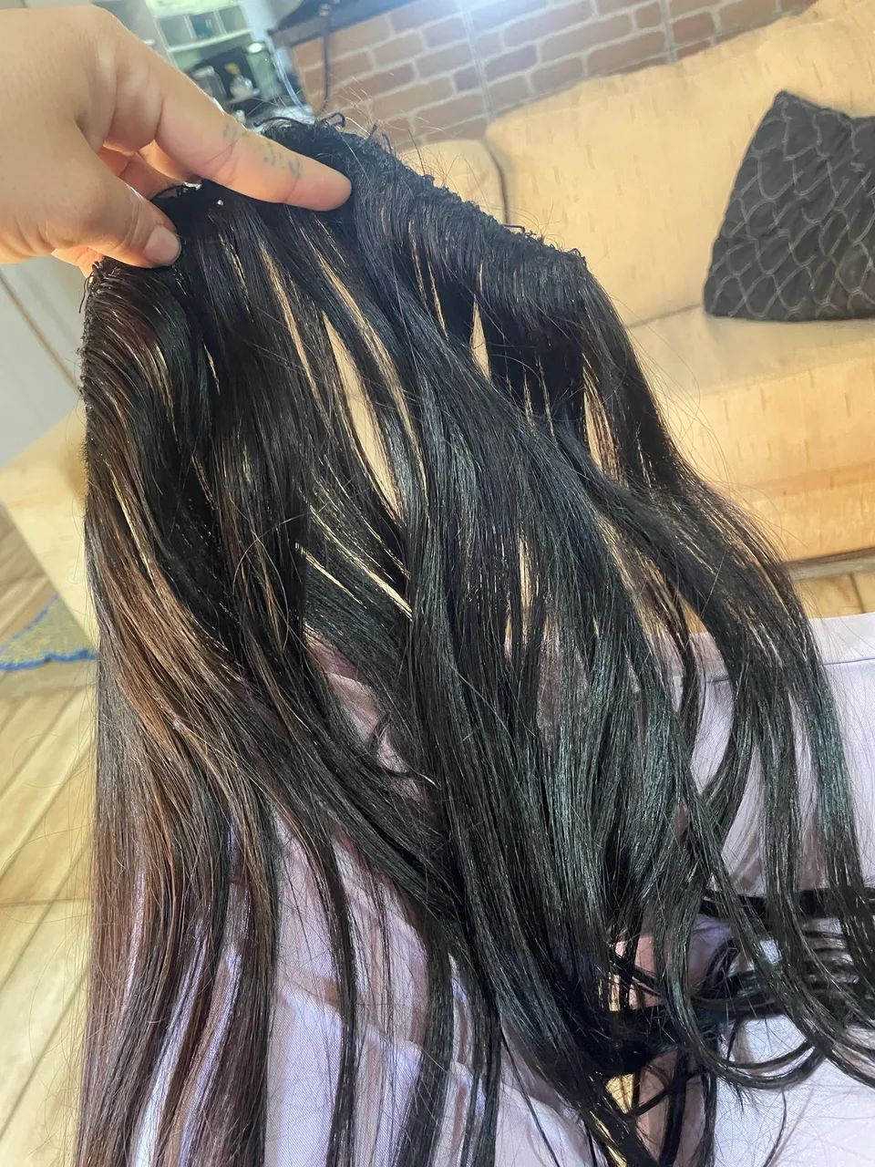 Cabelo humano castanho  - Foto 4