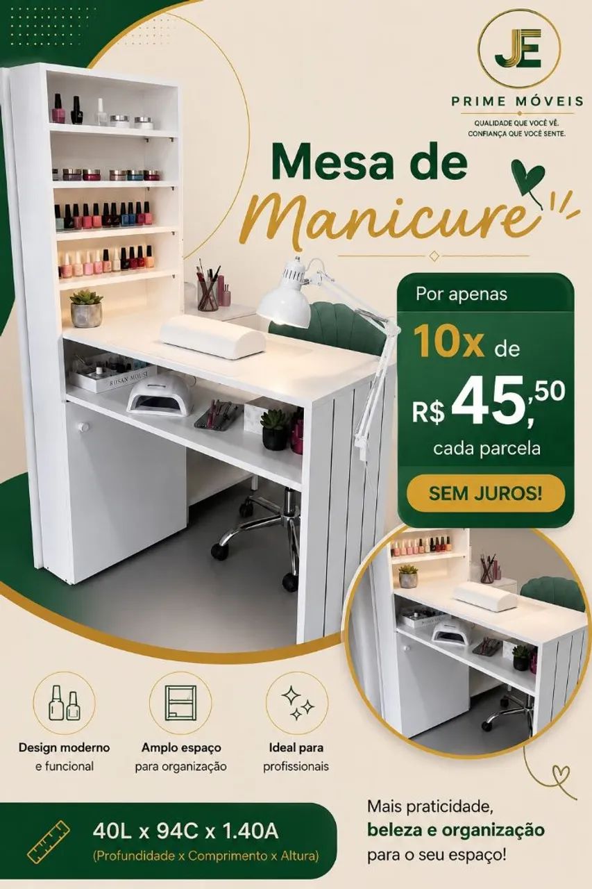 Mesa de manicure em mdf