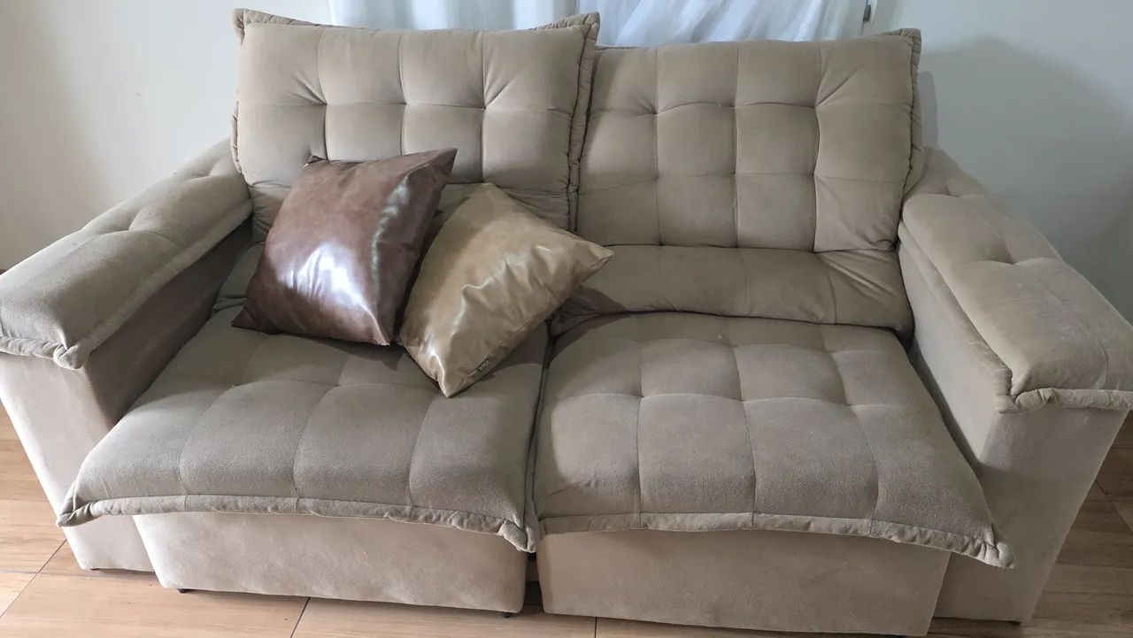 Sofá 2 lugares retrátil e reclinável 