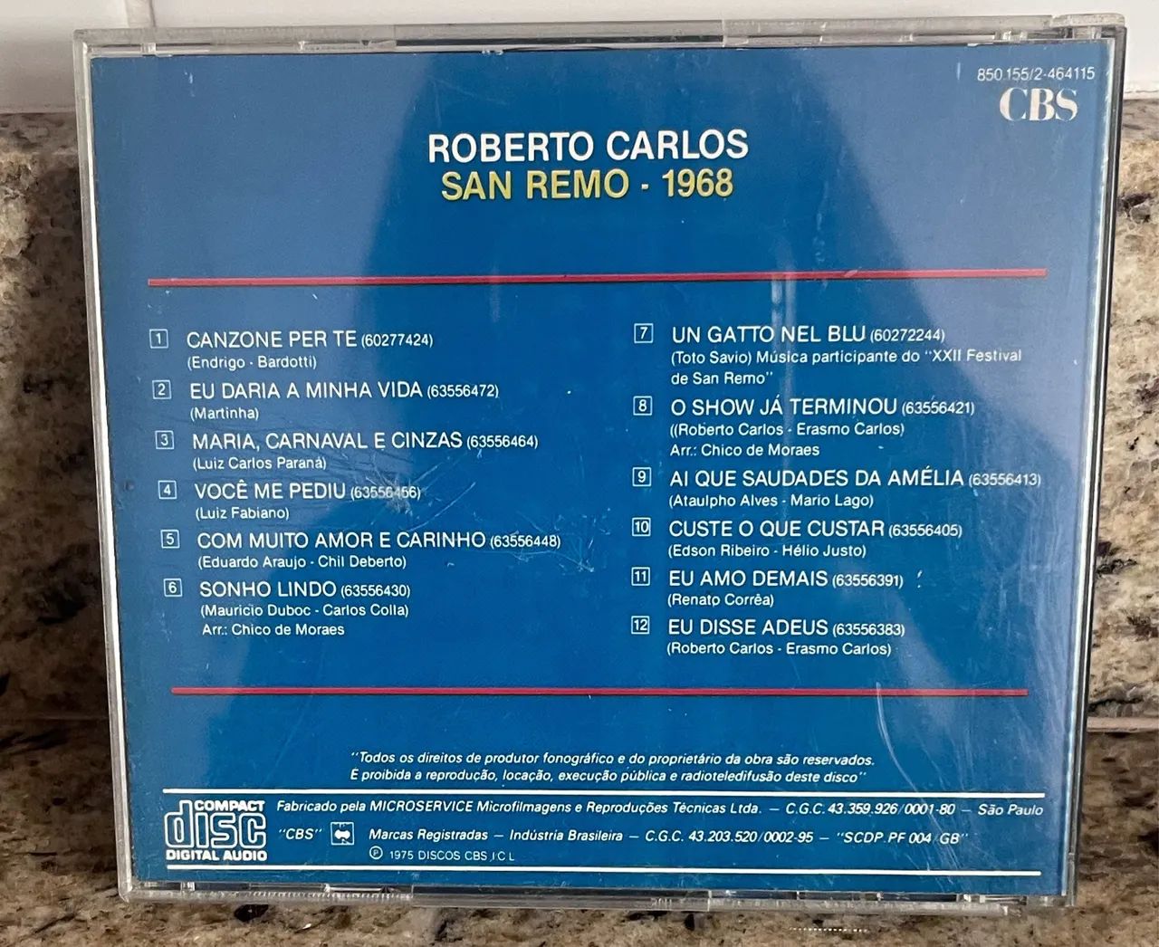 CD Roberto Carlos  San Remo 1968 - Foto 3