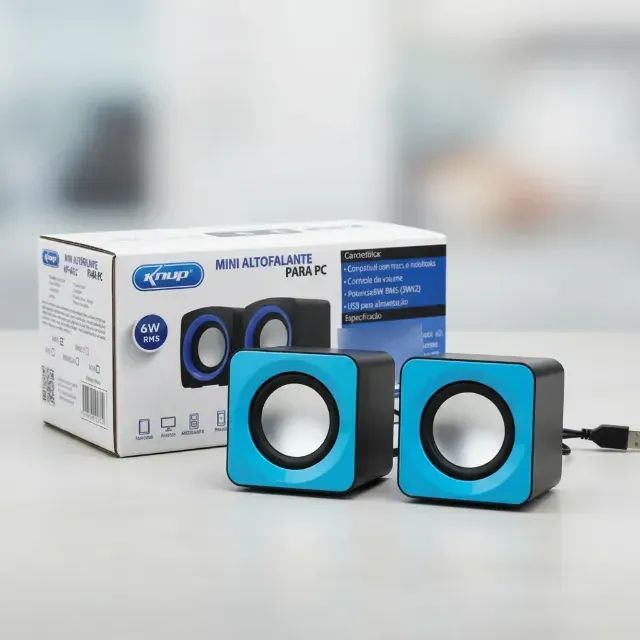 Caixa De Som 2.0 Knup 6w Rms Kp-609 - Foto 2