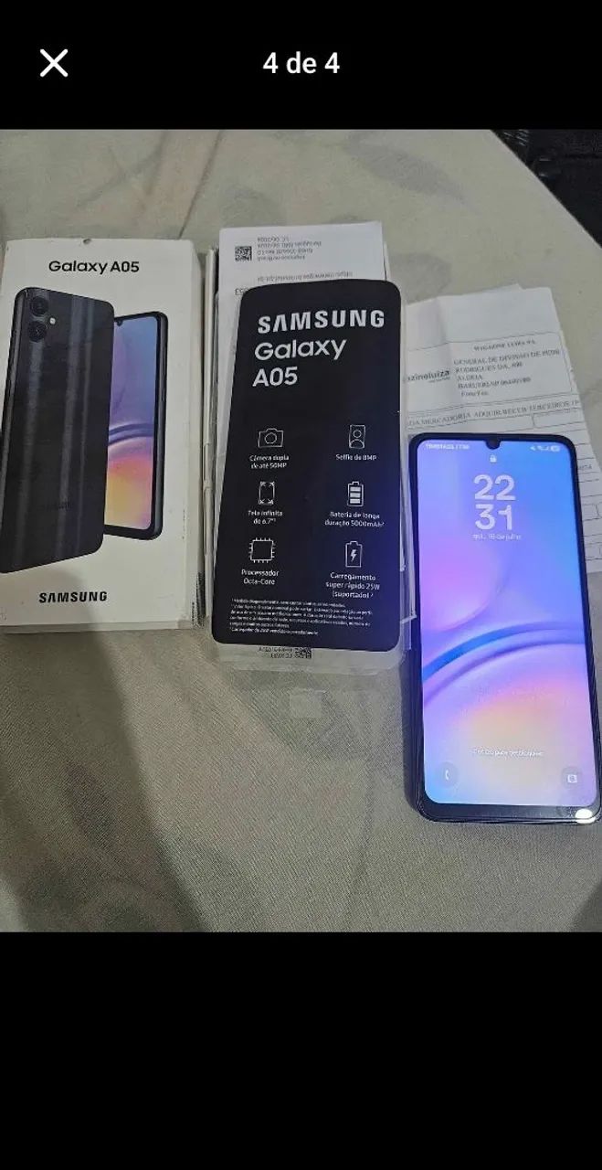 Celular A05 caixa e Nf