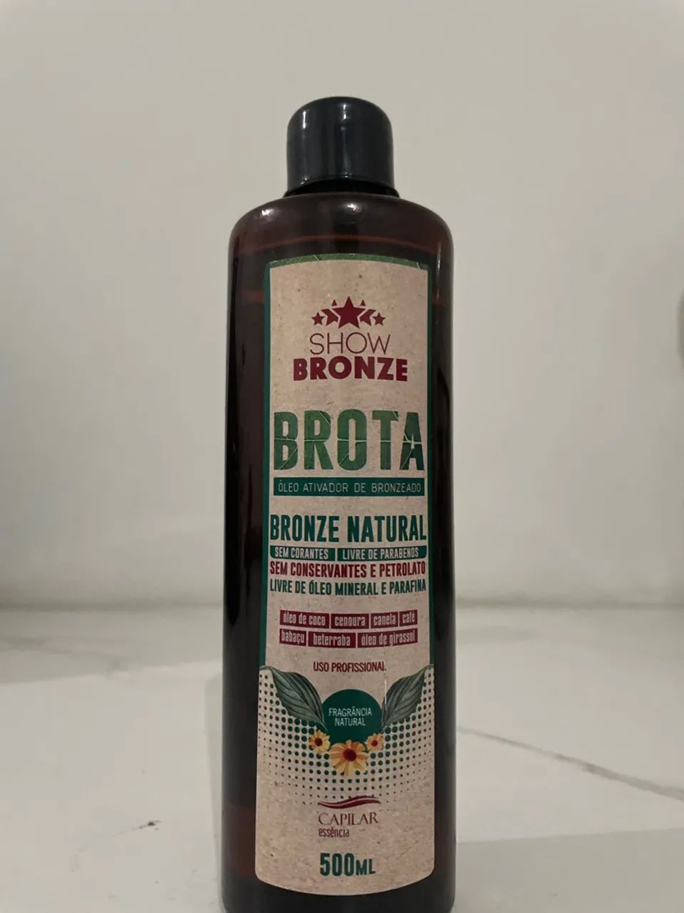 Óleo ativador de bronzeado 