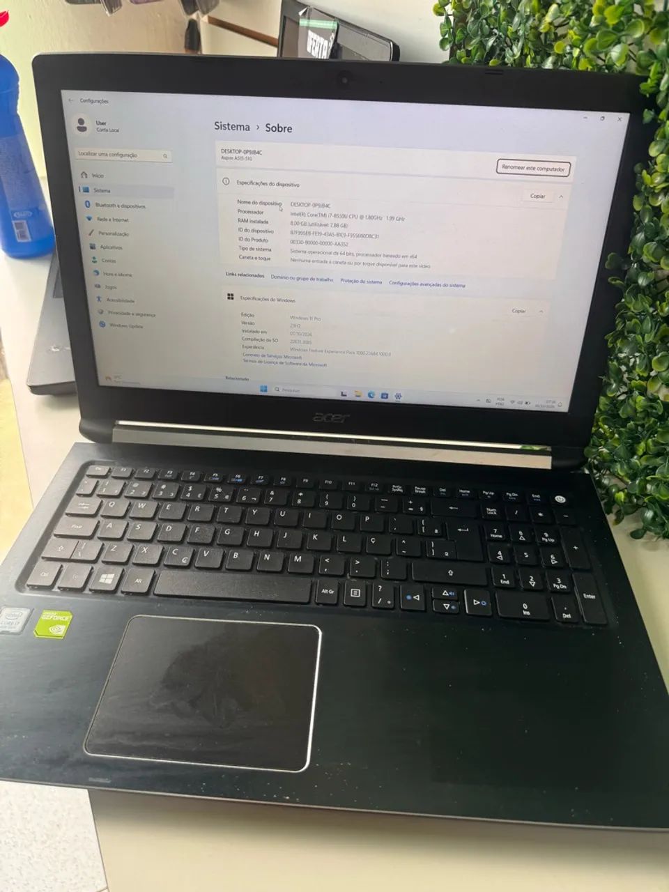 Vendo notebook Acer 