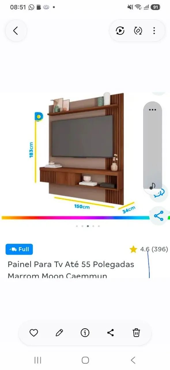 Vende se painel semi novo ate 55 polegadas - Foto 2