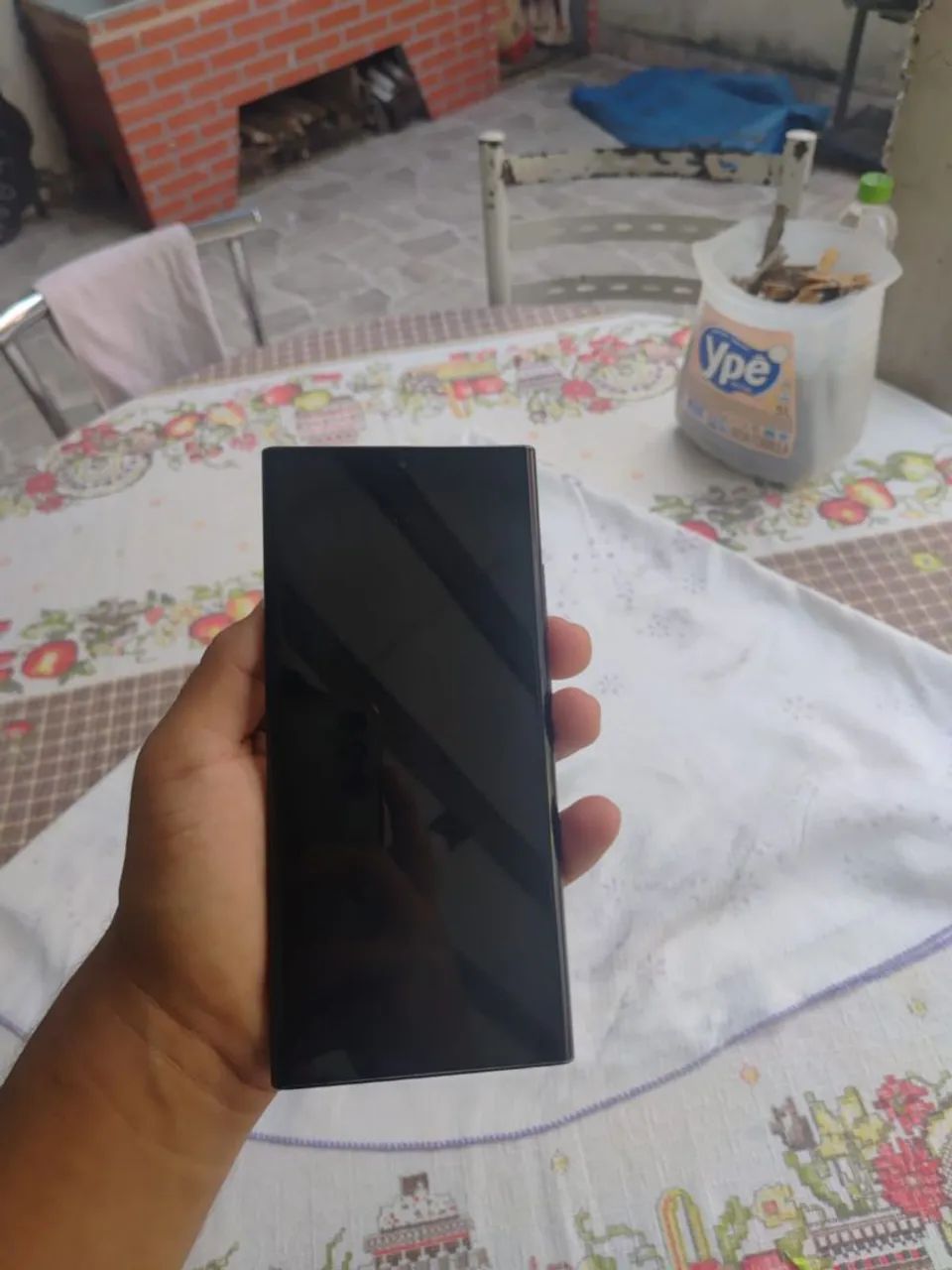 Note 20 ultra bom estado porém linha verde - Foto 3