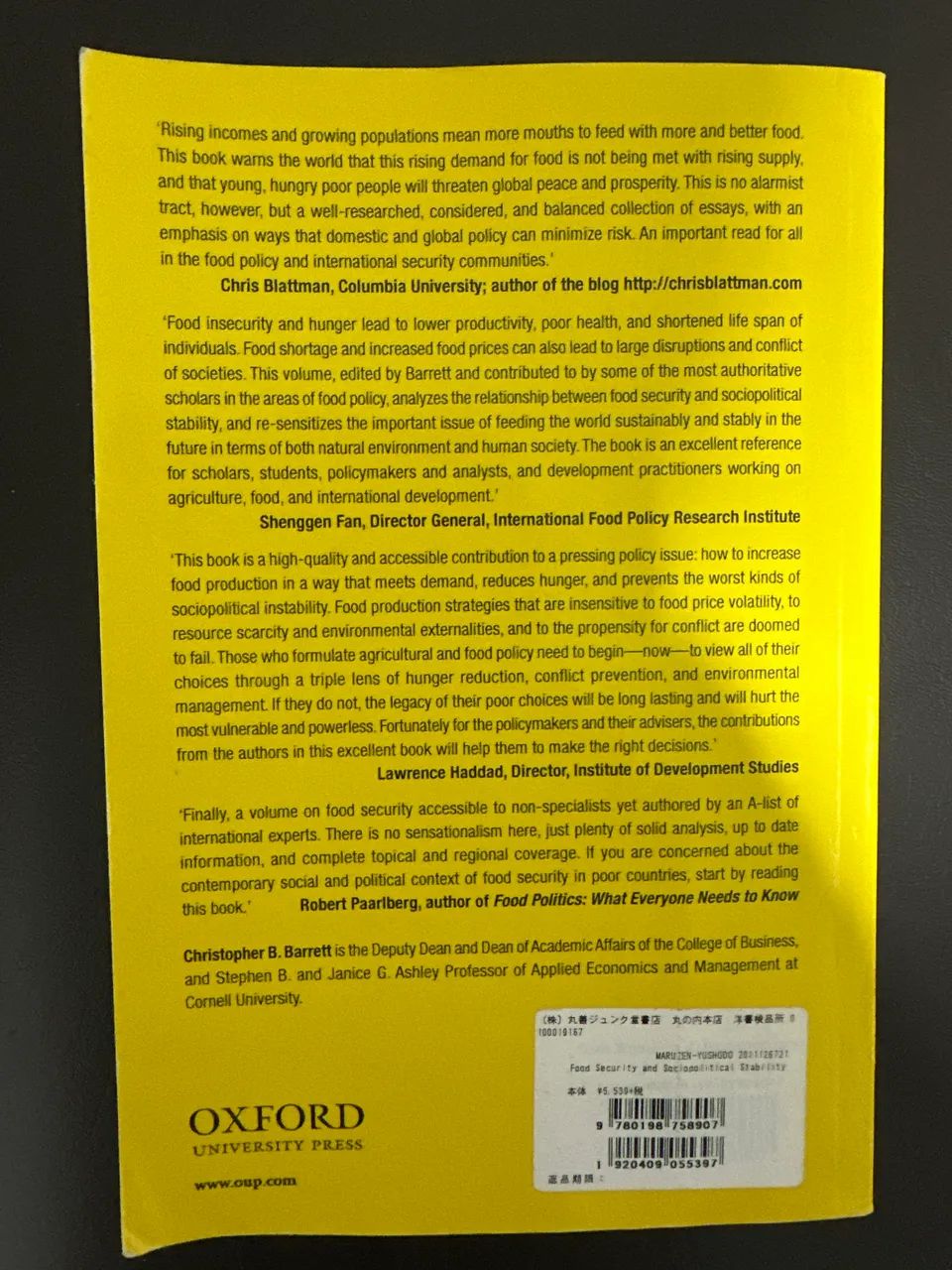 Food Security & Sociopolitical Stability Christopher B. Barrett - Foto 2