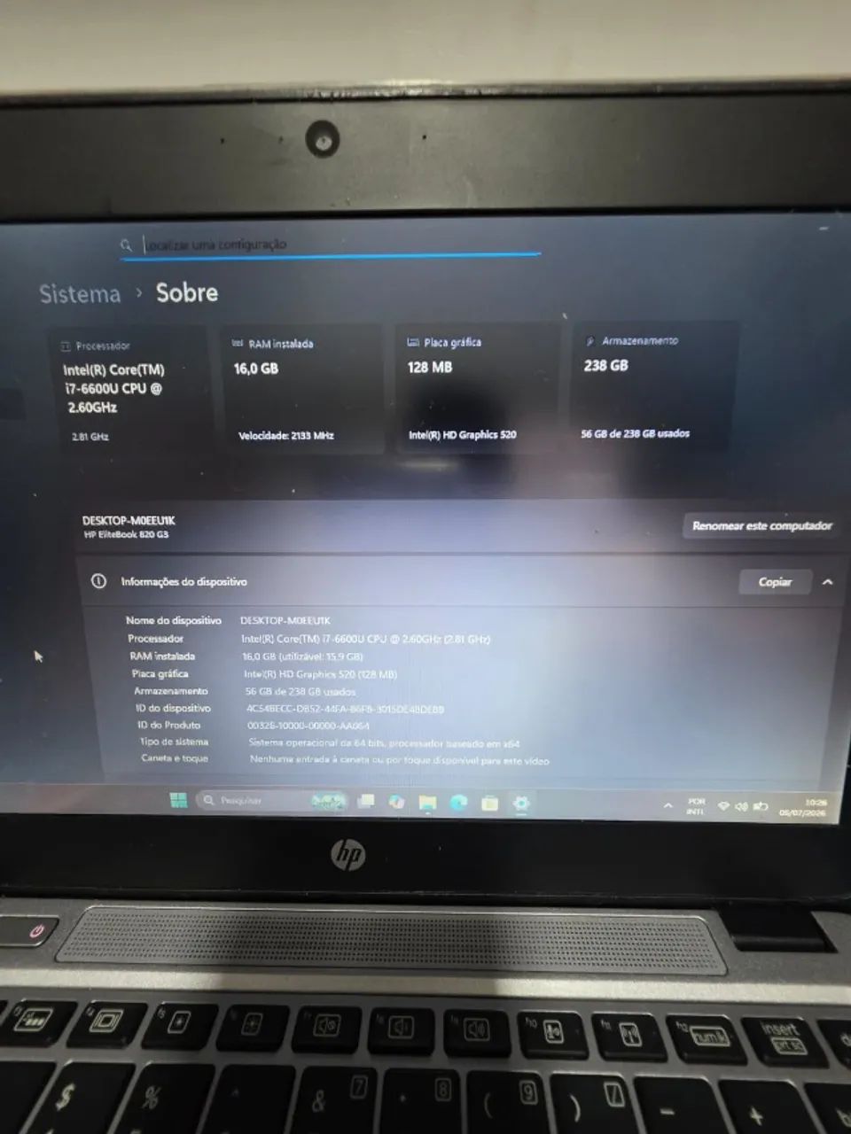 Notebook Hp Core i7 Com 16 GB De Ram  - Foto 4