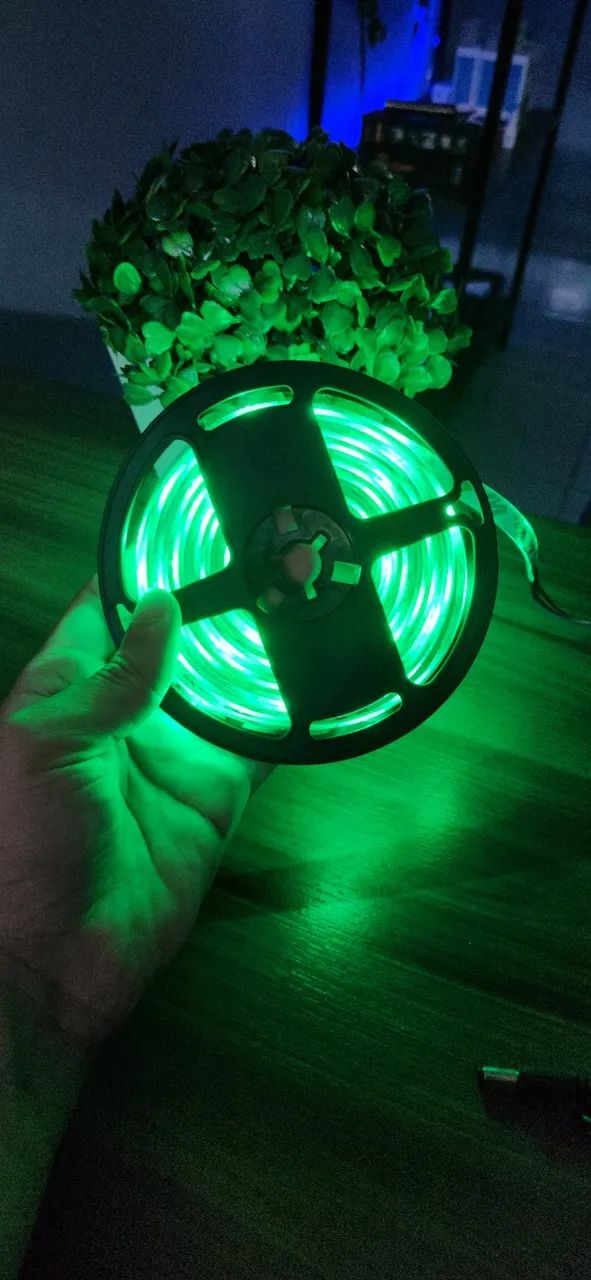 Fita Led RGB Colorida 5mt 16 Cores - Controle + Fonte 12V (5 metros, RGB - colorida) - Foto 5