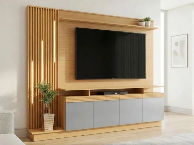Estante Home Theater P/TVs Até 65 Polegadas 2.0M. Produtos Novos Direto de Fábrica.