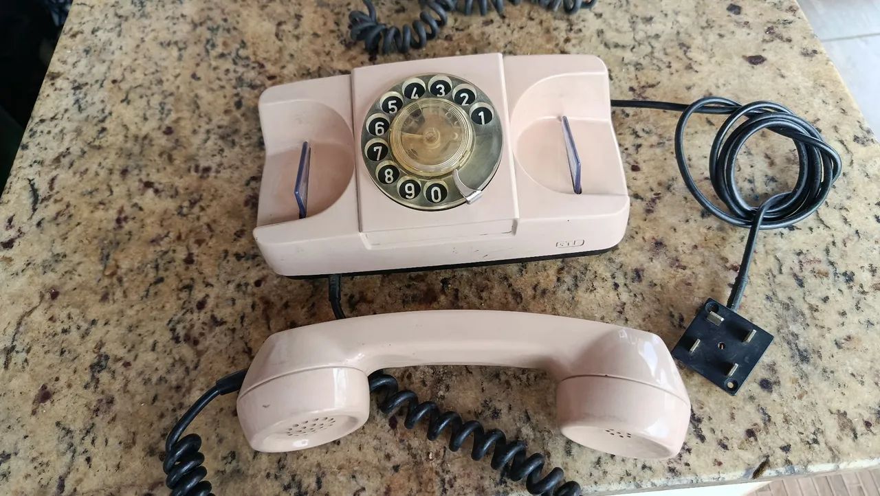 Telefone antigo rosa bebê - Foto 3