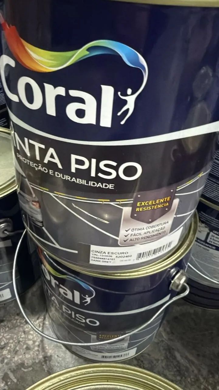 Tinta Piso Cinza Escuro Coral 3.6lt - Foto 4