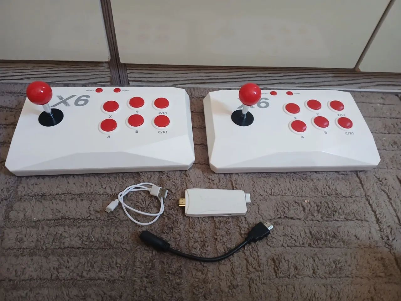 Game stick controles arcade com projetor de imagens  - Foto 3