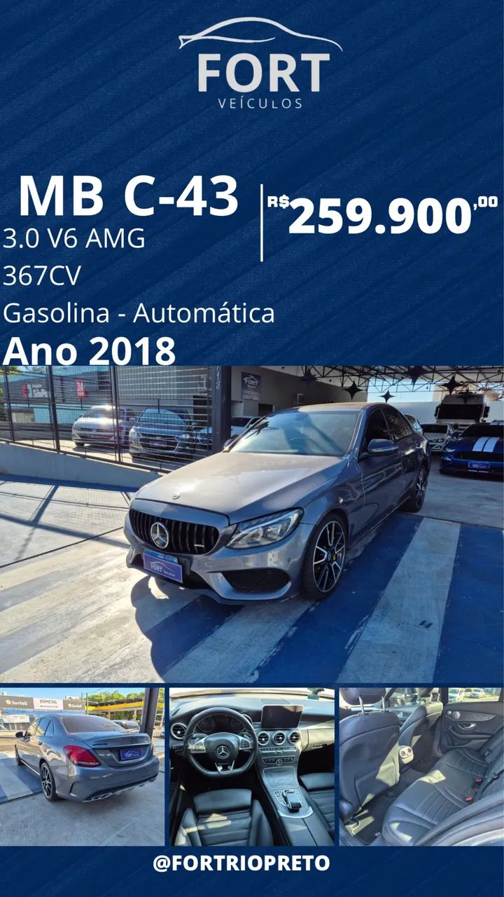 Mercedes-Benz C-43 AMG 3.0 V6 Bi-turbo 367cv AUT 2018