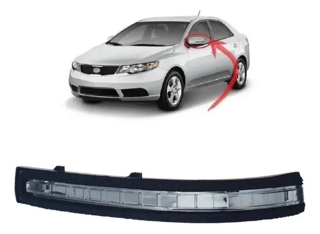 Par Pisca - Kia Cerato 2012-2014 - Lente Retrovisor LED