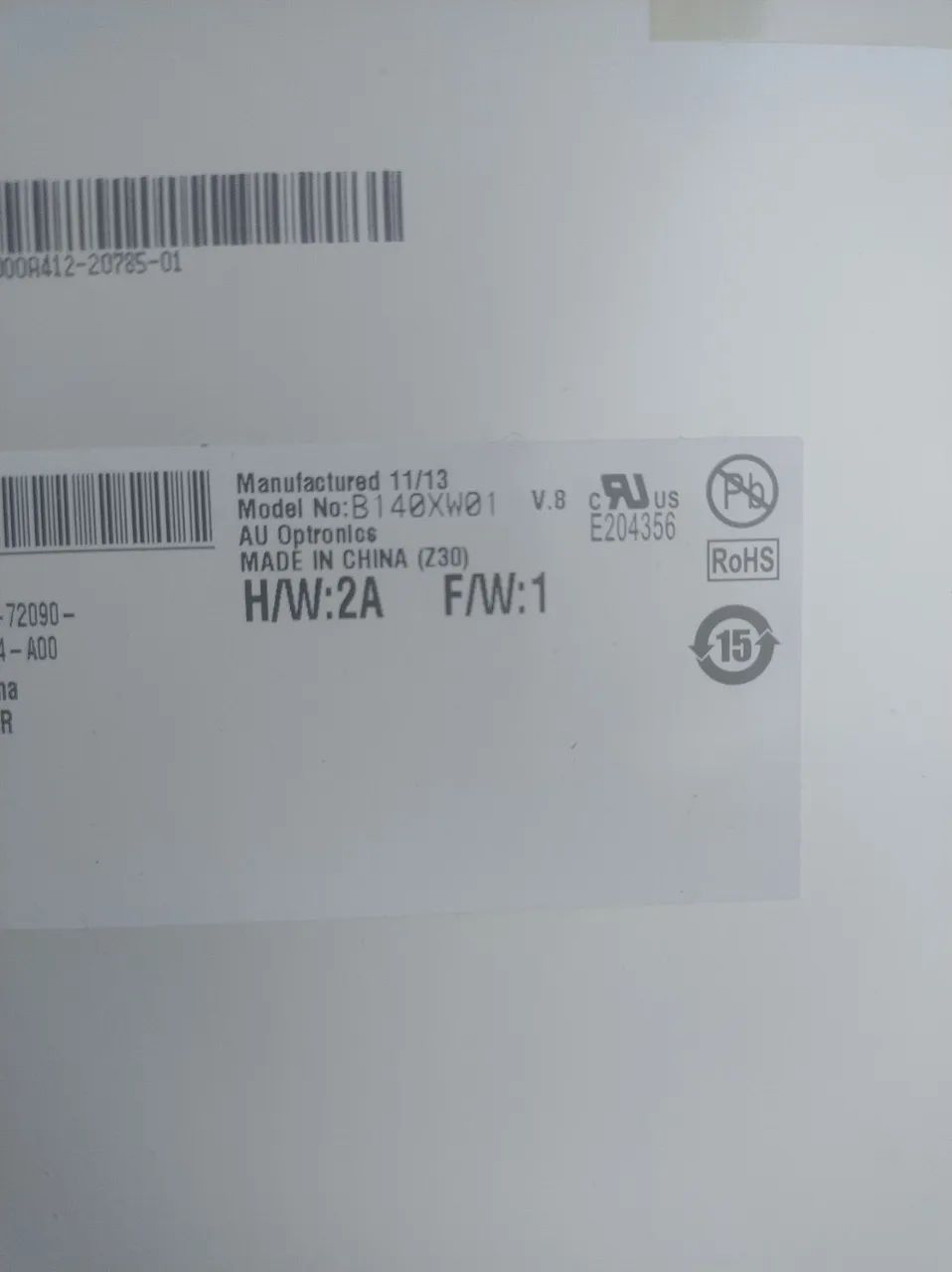 Tela led b140xw01