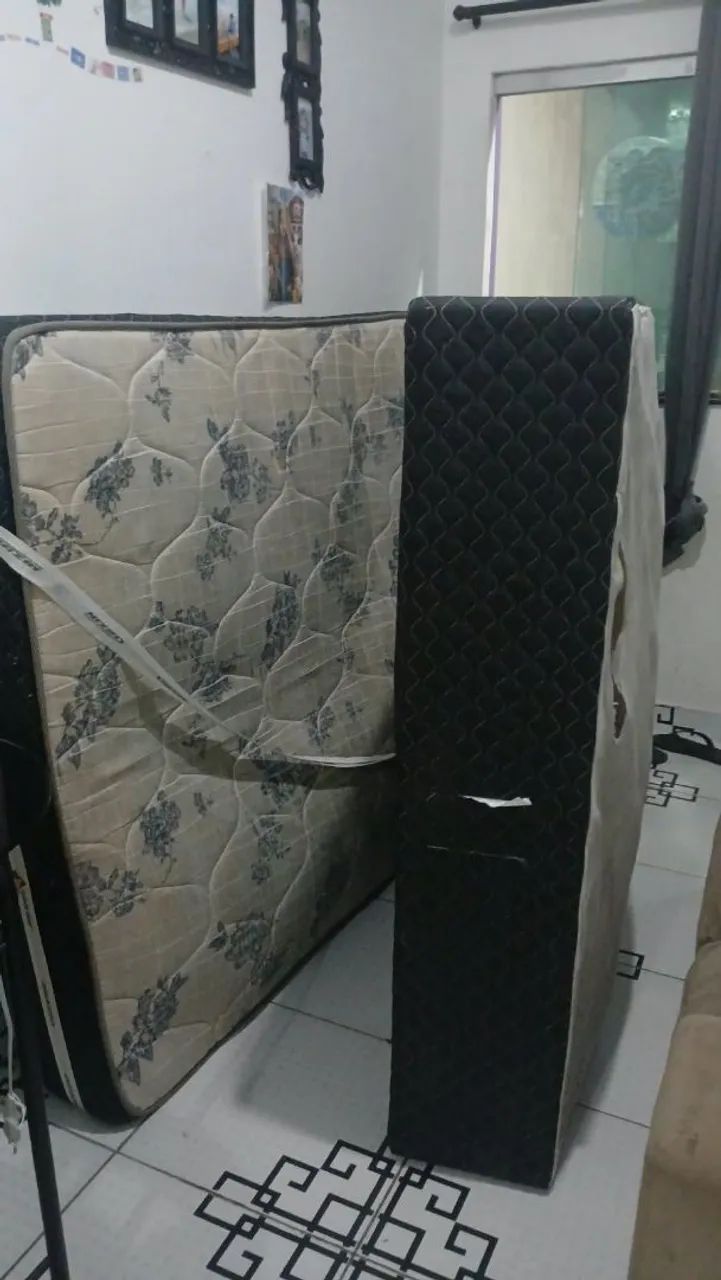 CAMA BOX CASAL MOLAS COLCHÃO+BASE GAZIN USADA - Foto 2