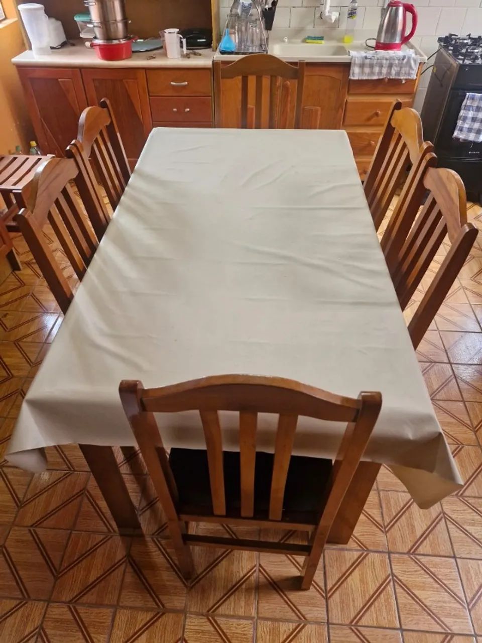 Mesa Madeira Com 6 Cadeiras. - Foto 2