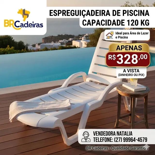 ESPREGUIÇADEIRA DE PISCINA 120 KG