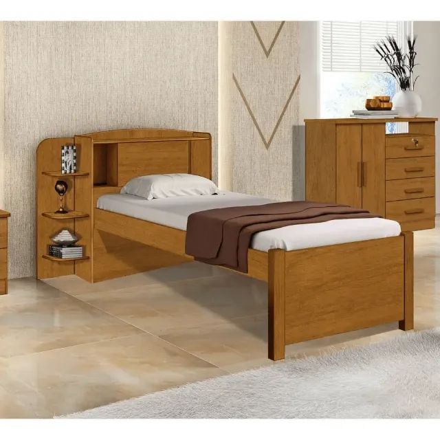 Cama Milenio Solteiro 100% Mdf Sem Cama Auxiliar - Foto 2