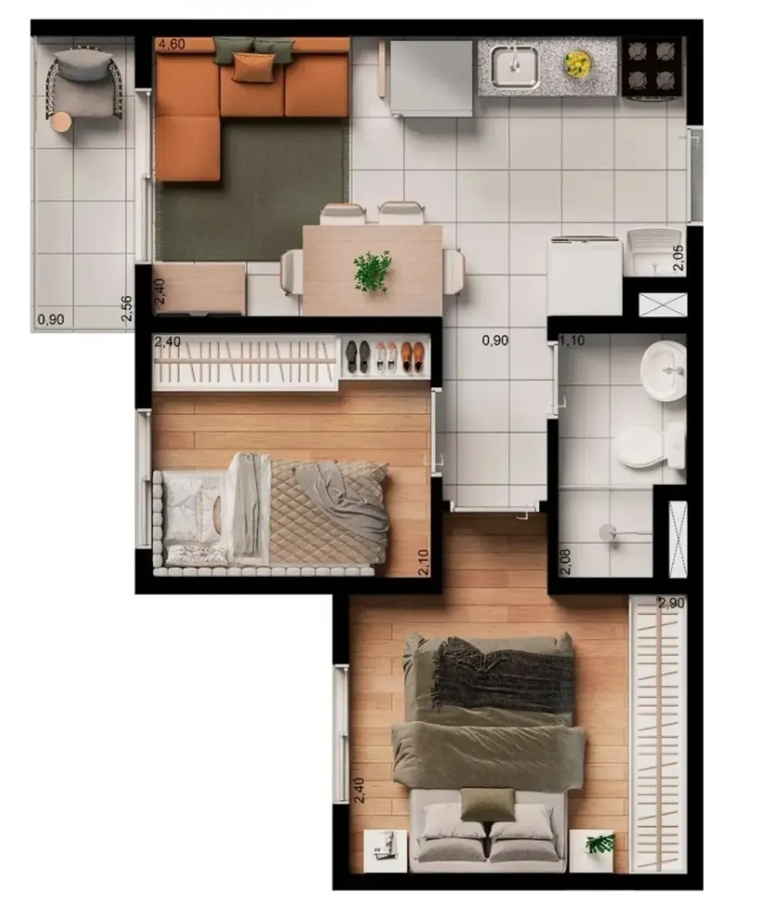 PLANTA 34m²
