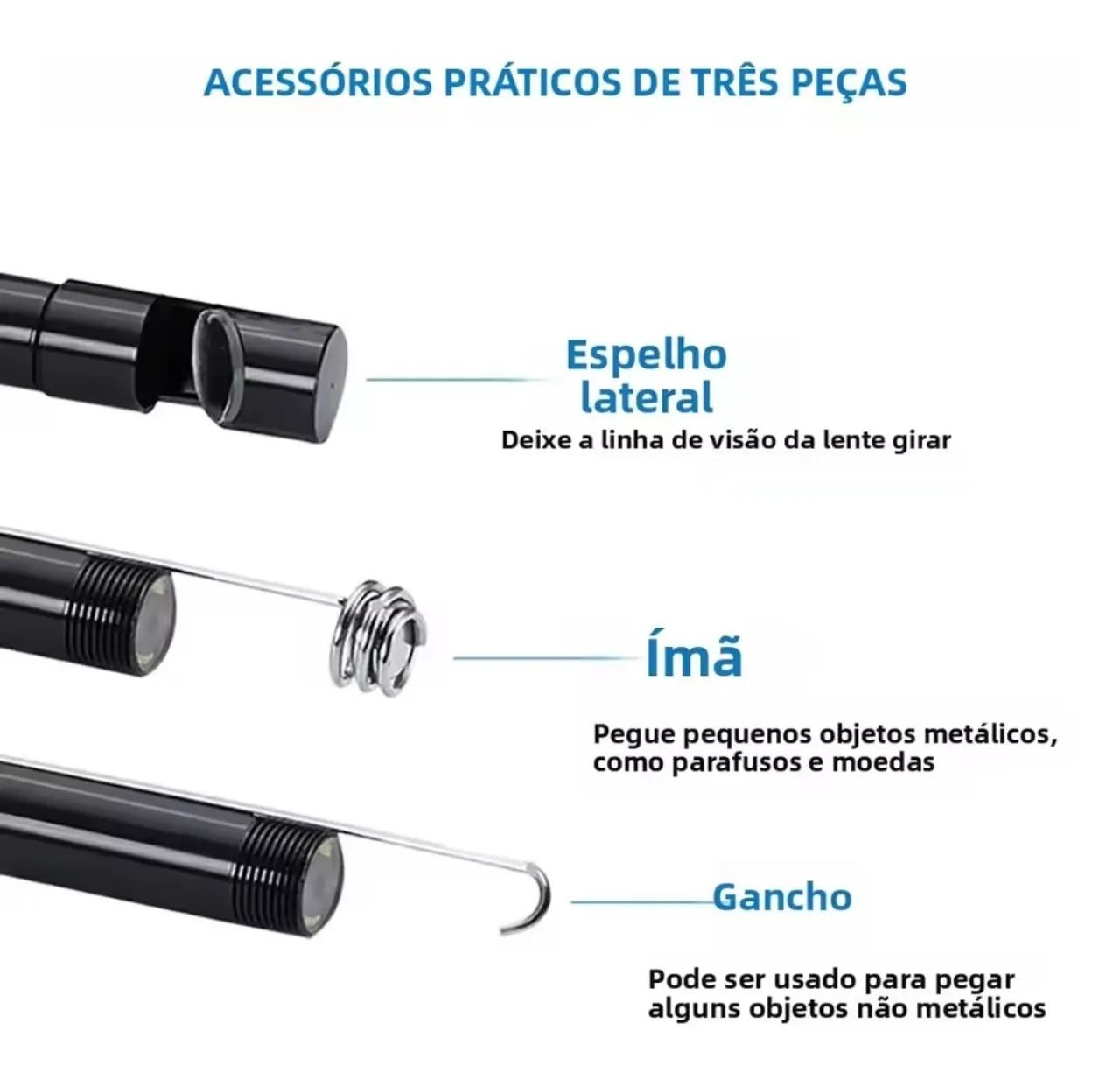 Endoscópio tipo C, Micro USB para smartphones Android  - Foto 2