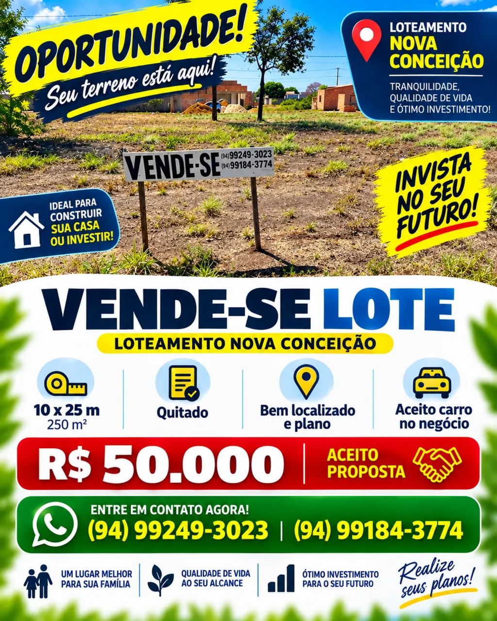 Lote QUITADO - Nova Conceição 