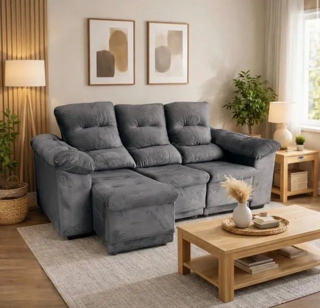 Sofá Retrátil e Reclinável Verona Comfort 2,10 m 1