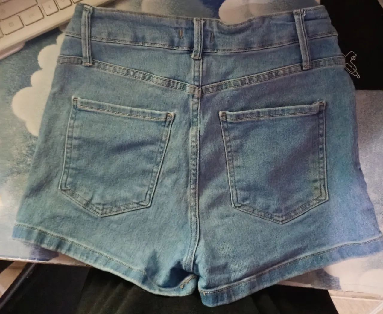 Short jeans azul claro - Foto 2