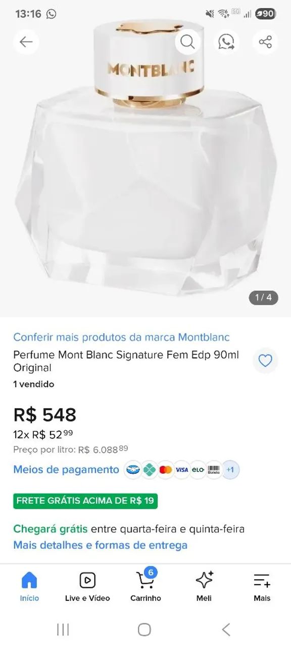 Perfume signature mont Black 