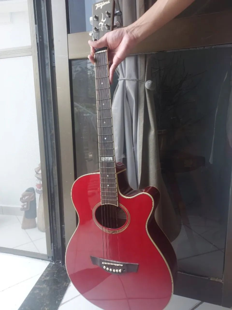 Violão Elétrico Tagima Dallas Vermelho - Ótima condição - Foto 2