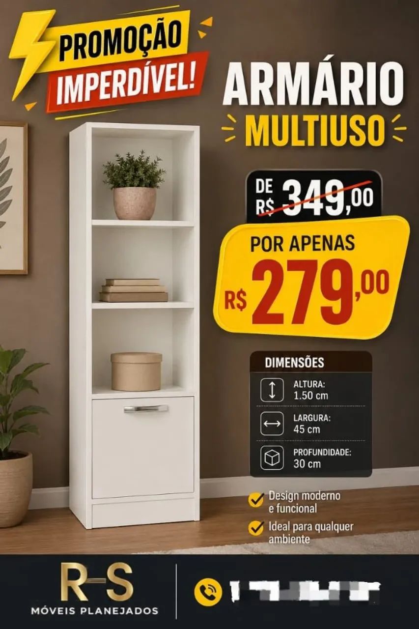 Promoção de armário multiuso 