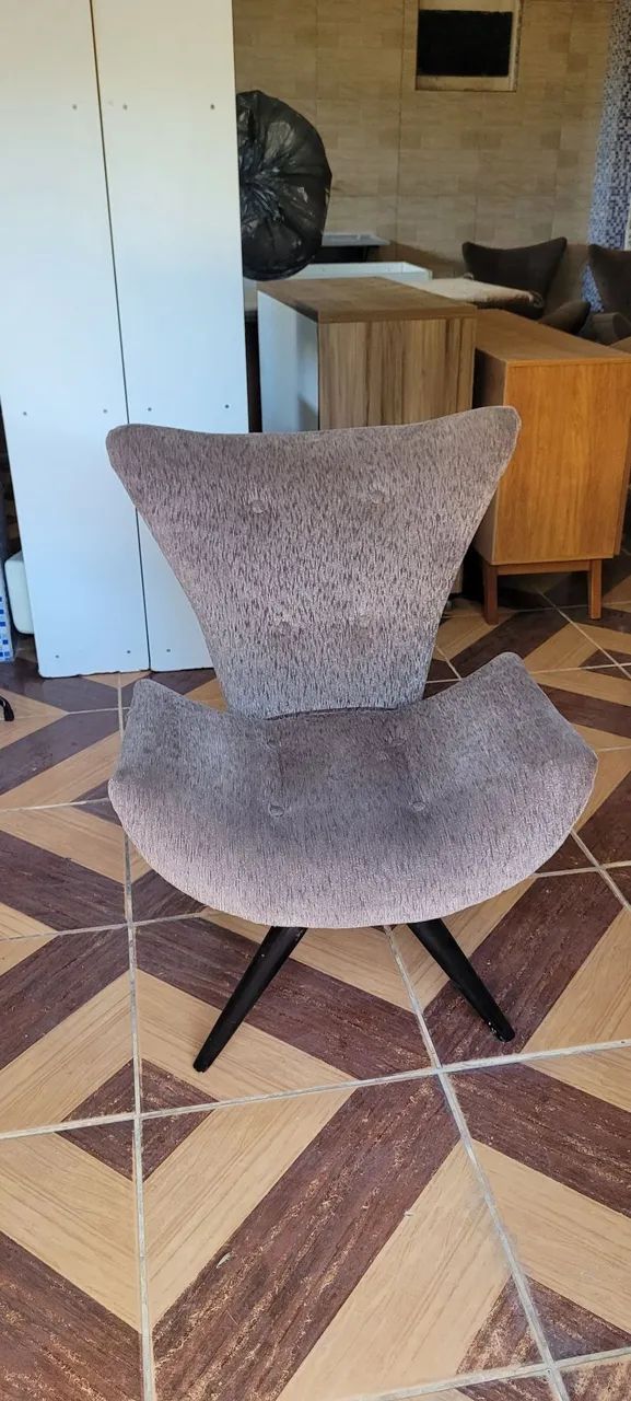 Poltrona concha  na cor cinza, 3 unidas  - Foto 3