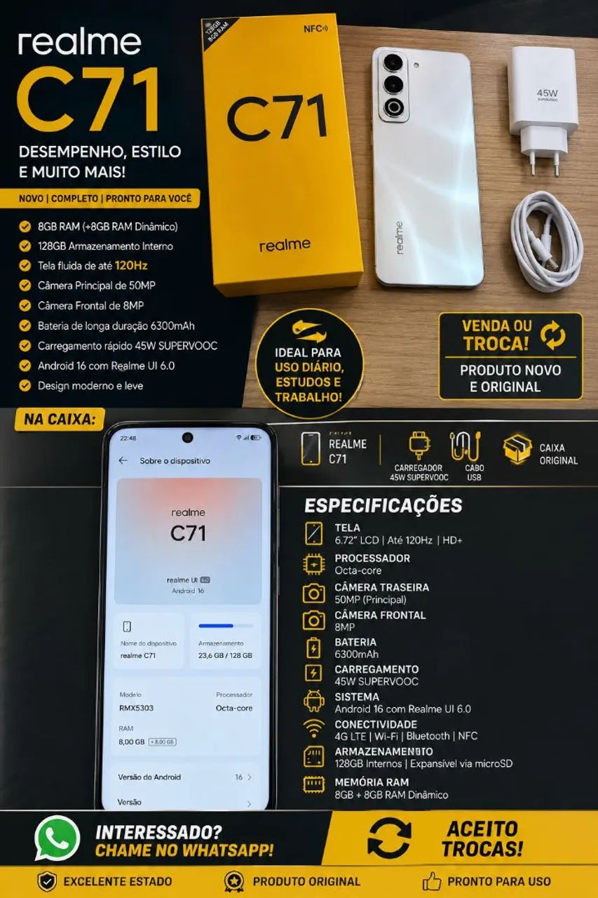 Realme C 71 128 GB 8 de RAM 