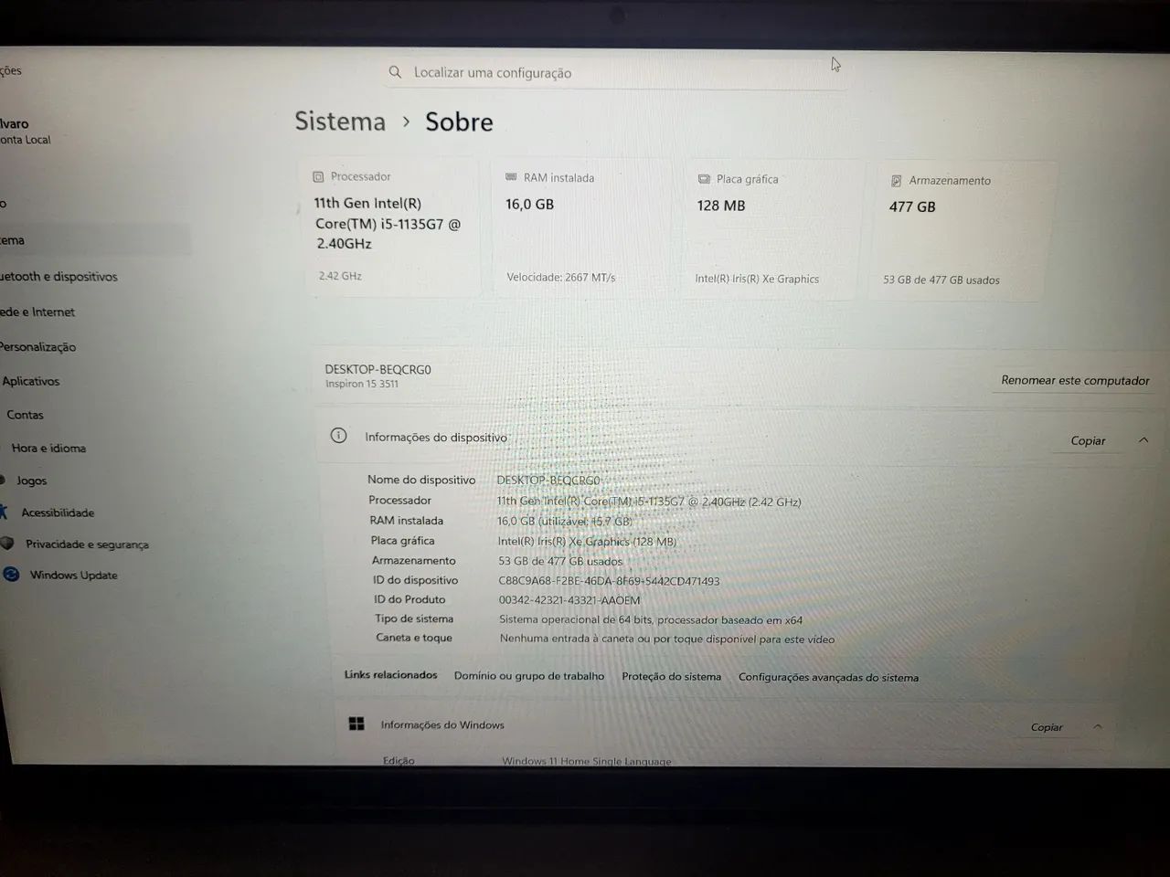 Dell inspiron 15