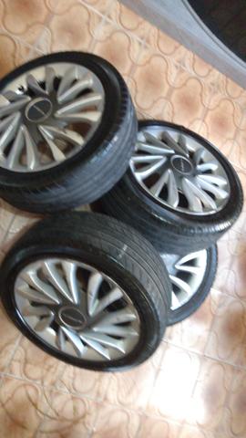 Vendo aros 17 pneus 205_50_R17. não respondo chat ! - Foto 2