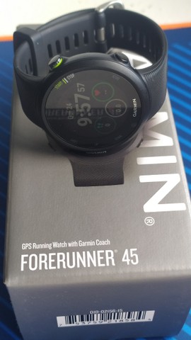 monitor cardíaco de pulso com gps garmin forerunner 45 preto