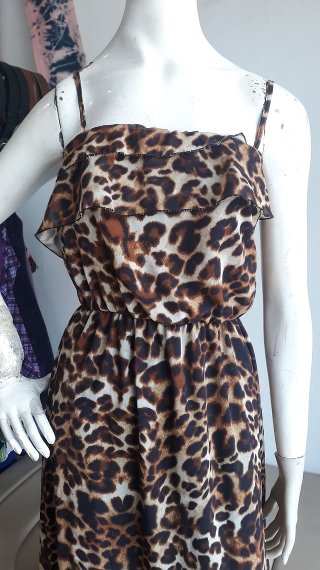 Vestido longo de onça 40 - Foto 3