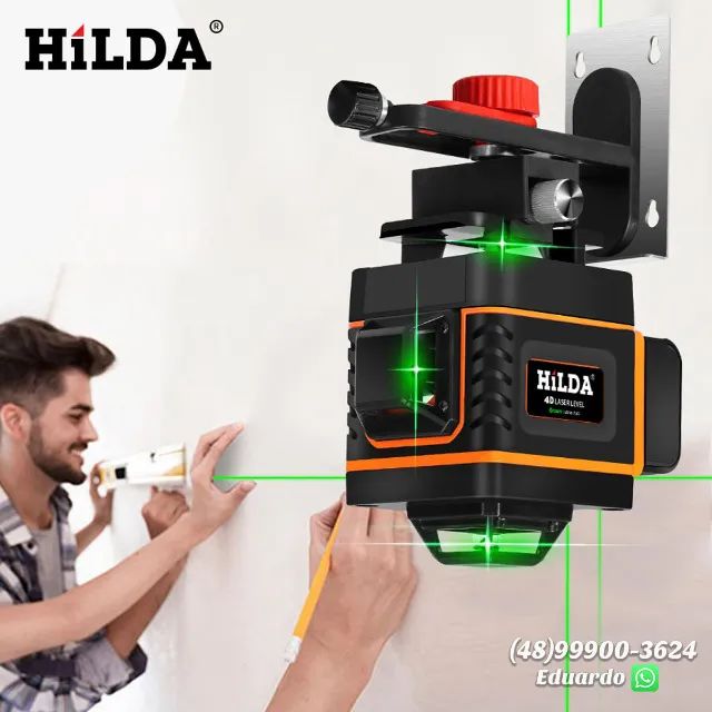 Nível Laser Hilda 12 linhas 3D/4D Automático 360 Horizontal E Vertical Cruz 