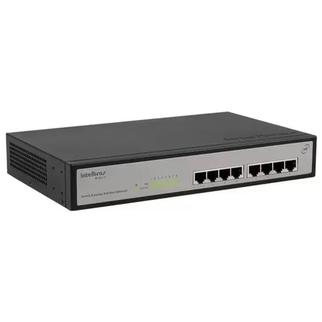 Switch 08 Portas Intelbrás SF802AF 10/100 Mbps Poe Ativo  - Foto 2