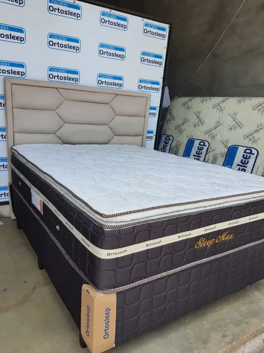 Cama box casal com 72cm altura vai com a cabeceira