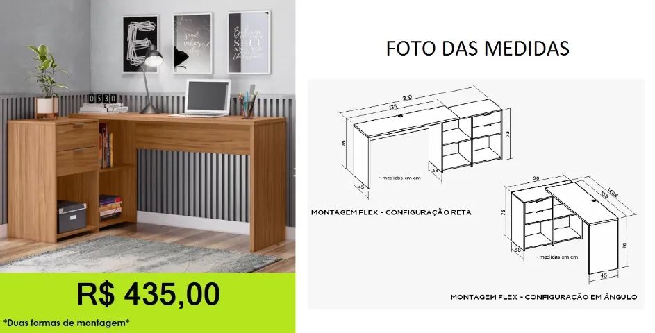 Escrivaninha - produto a pronta entrega - aproveite  - Foto 3