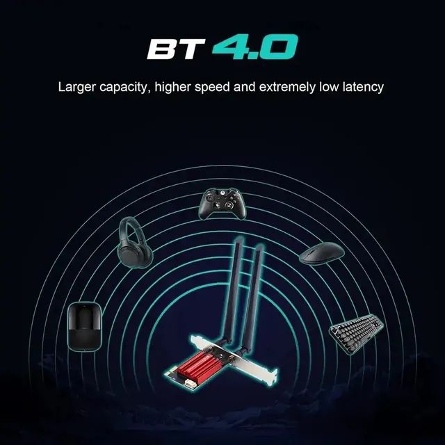 Antena adaptador Wi-Fi AC1200 2.4/5Ghz Bluetooth 4.0 - Foto 3