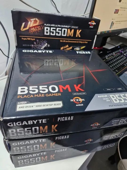 Placa Mãe b550 Gigabyte Nova 1 Ano de Garantia - Foto 5
